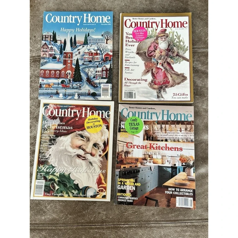 Vintage Country‎ Homes Magazine 1993-1997 December And April Lot Of 4